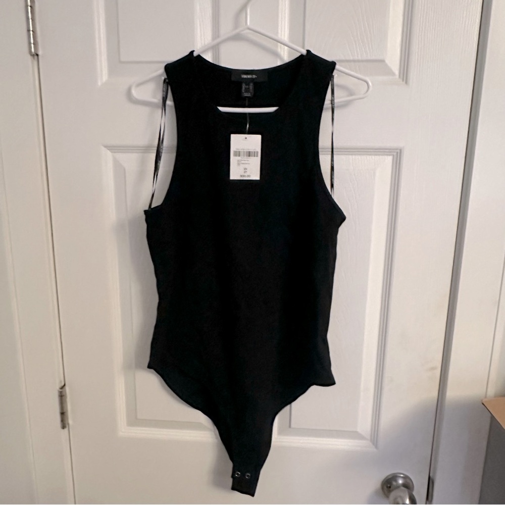 2X NWT Sleeveless Black Bodysuit